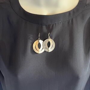 Silpada Oval Silver Earrings